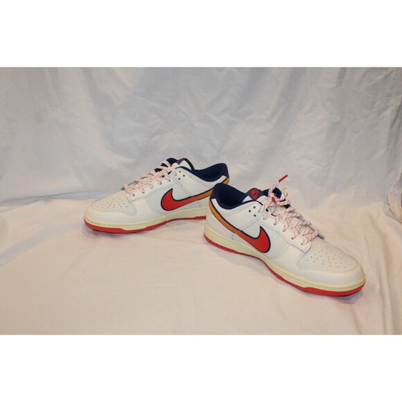 Nike Men\'s Dunk Low SE Retro Pale Ivory Crimson Sail Leather Sneakers NEW SZ 12 main image 4